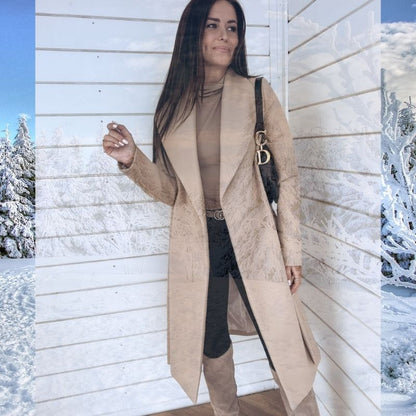 LP | Giacca lunga in cotone senza bottoni