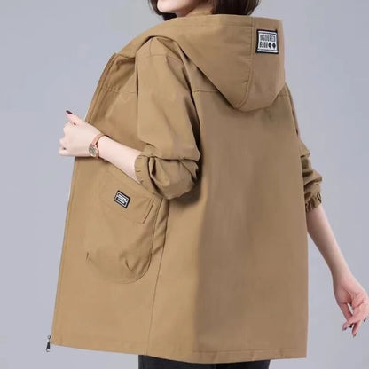 JO | Cappotto lungo primaverile con cappuccio