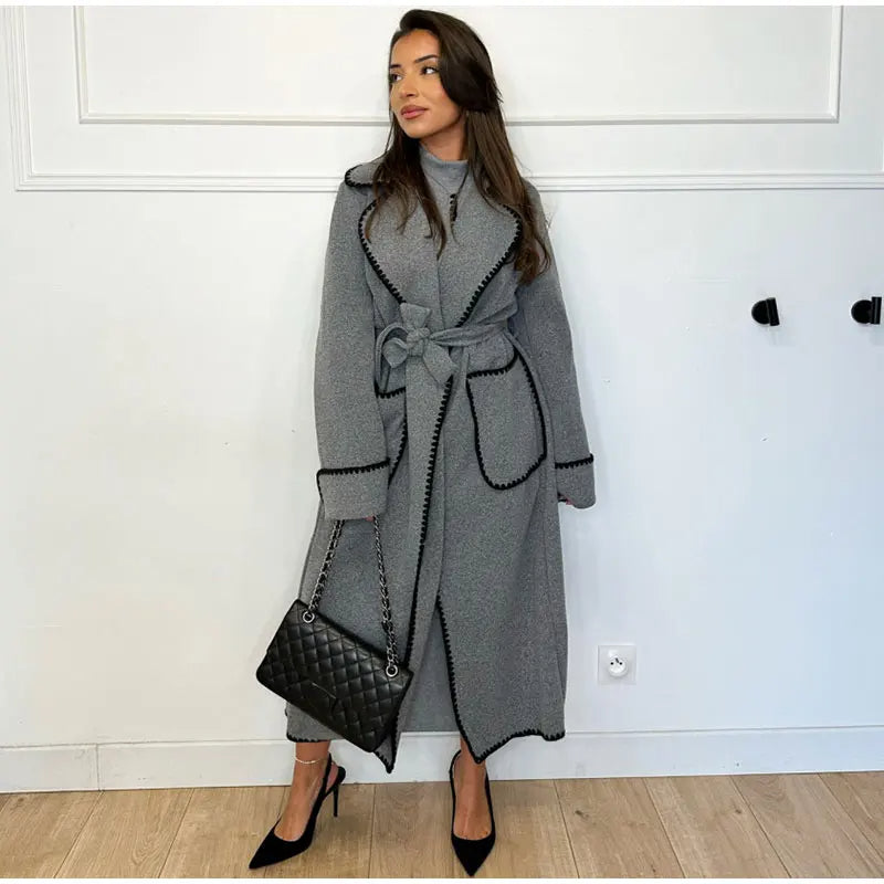 LP | Cappotto tascabile con risvolto per donna
