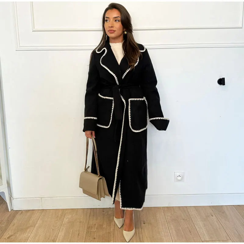 LP | Cappotto tascabile con risvolto per donna