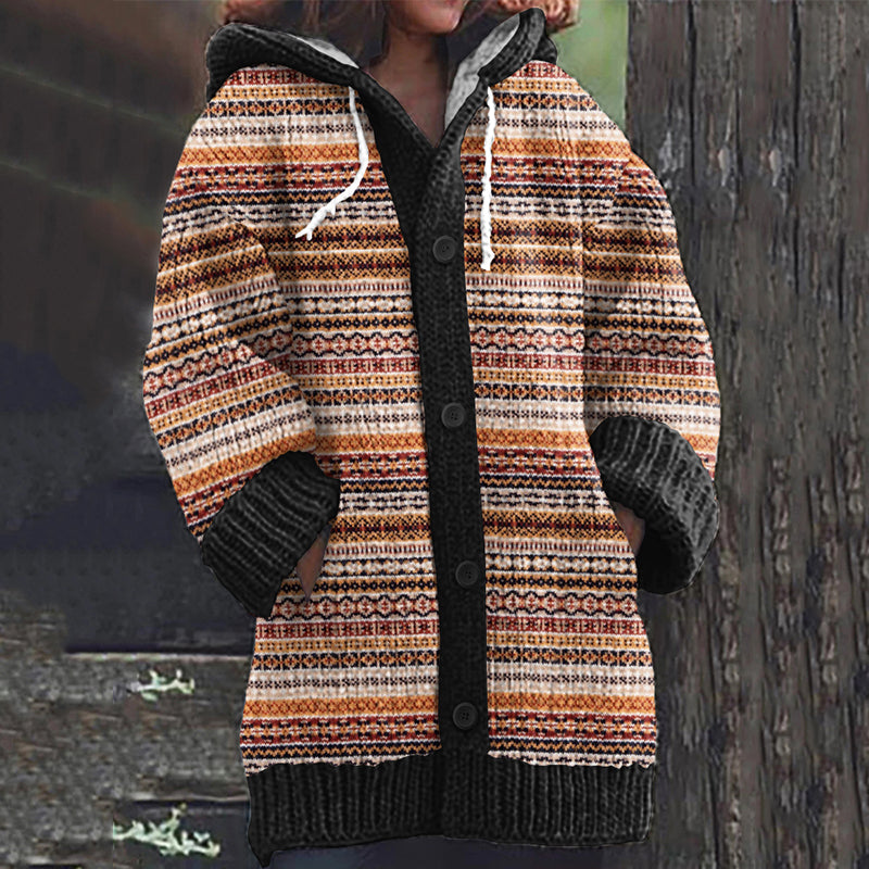 Vintage Icelandic Geometric Knitted Graphic Warm Cardigan Sweater elevenforest