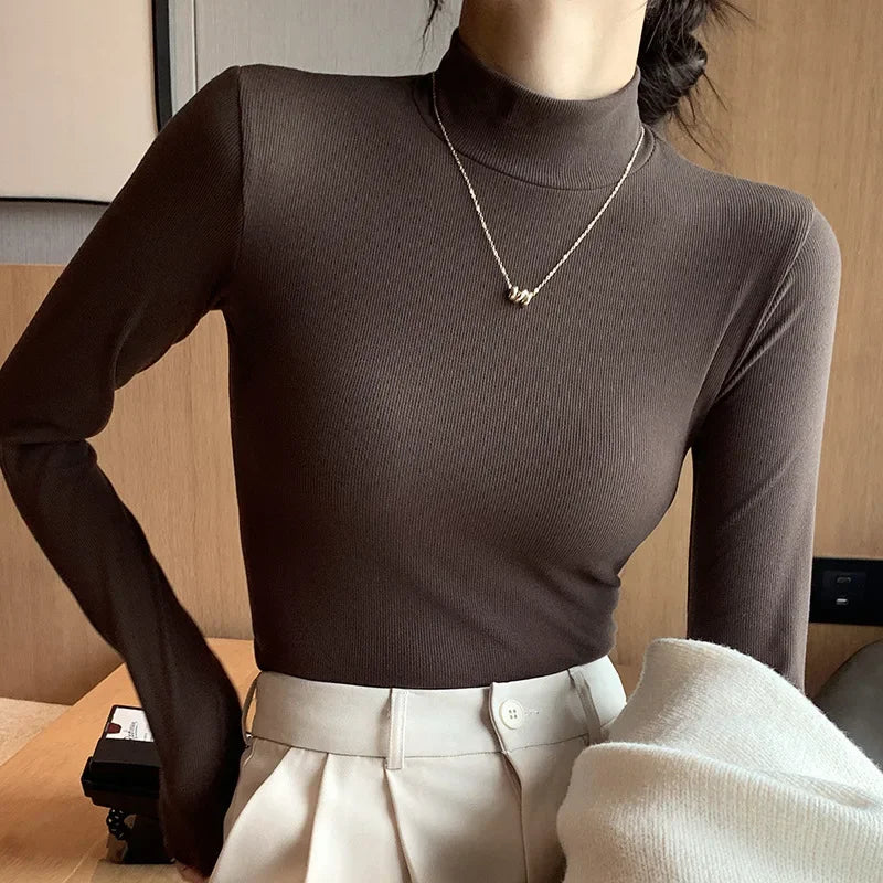 Loretta® | Leopard print turtleneck sweater