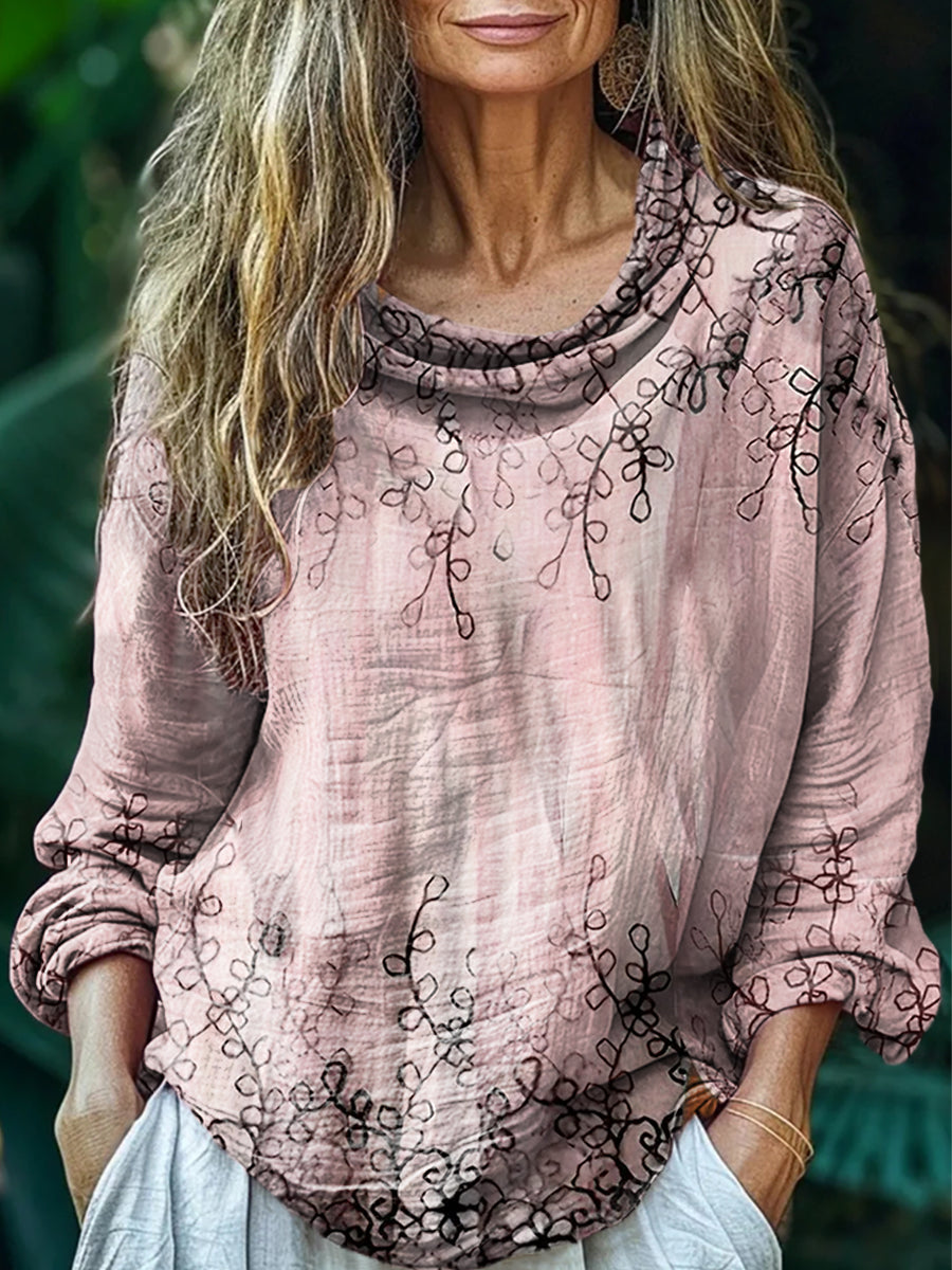 Women's Simple Floral Pattern Art Print Casual Short Sleeve Comfortabl