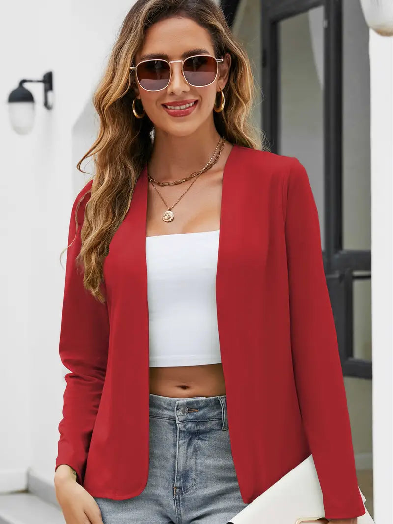 LP | blazer casual a maniche lunghe, aperto sul davanti