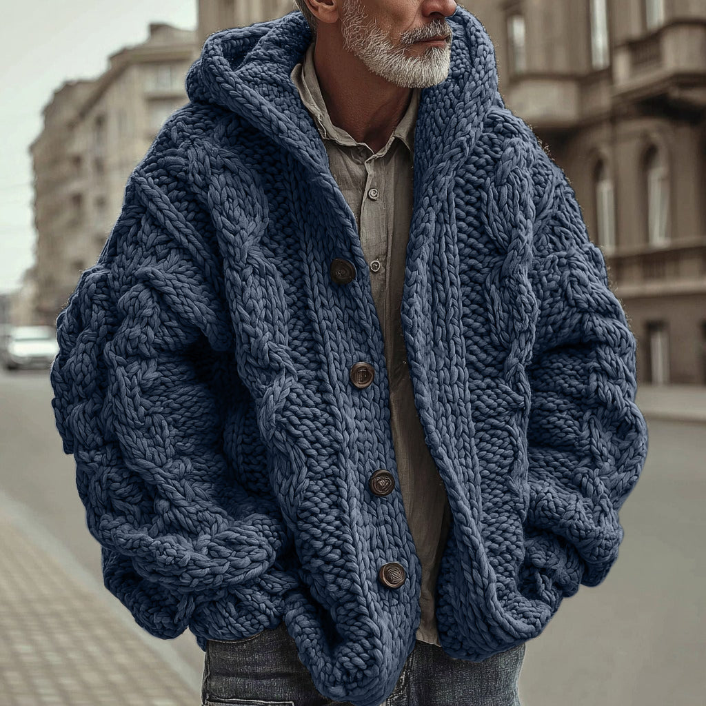 Men's Vintage Fairman Isle Jacquard Button Cardigan Sweater artswardrobe