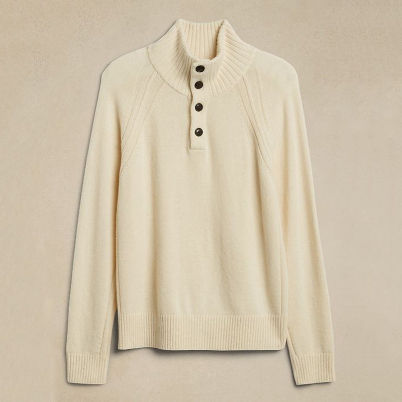 Men's Vintage Hand Knit Button Sweater elevenforest