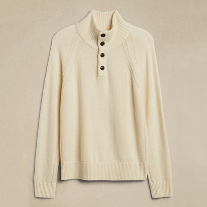 Men's Vintage Hand Knit Button Sweater elevenforest