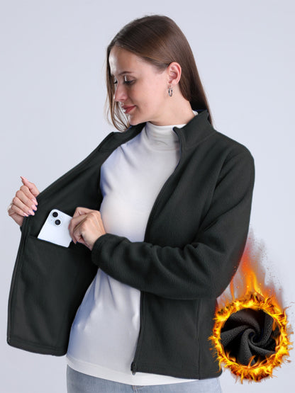 LP | Giacca semplice, foderata in felpa, con zip e tasche