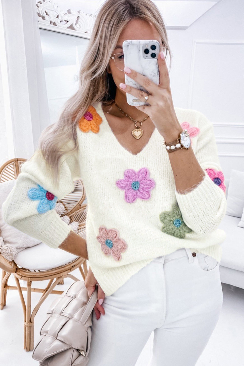 Maglione dal design curato