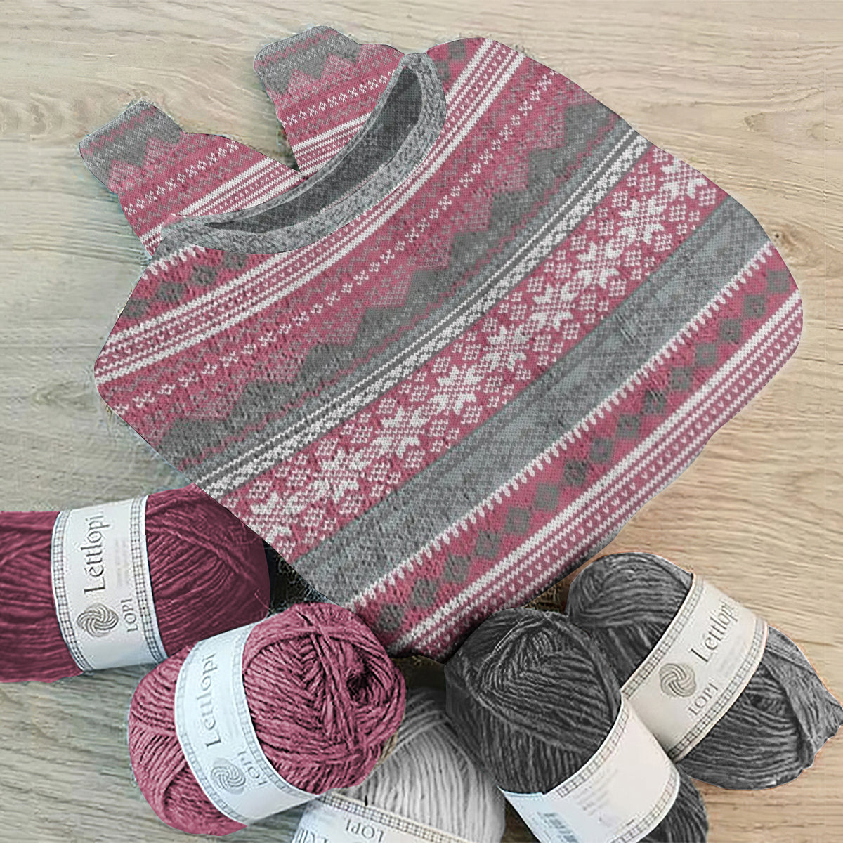 Vintage Fairman Island Multicolor Print Crew Neck Sweater elevenforest