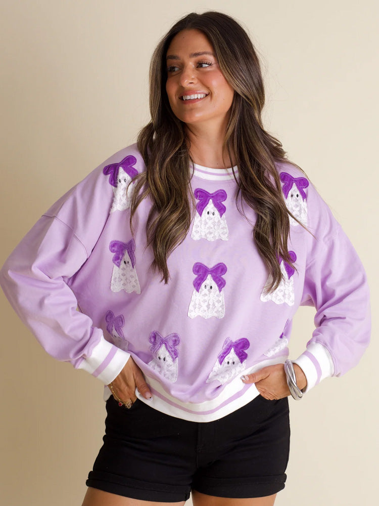 Ghosts And Ghouls Round Neck Sweatshirt elevenforest