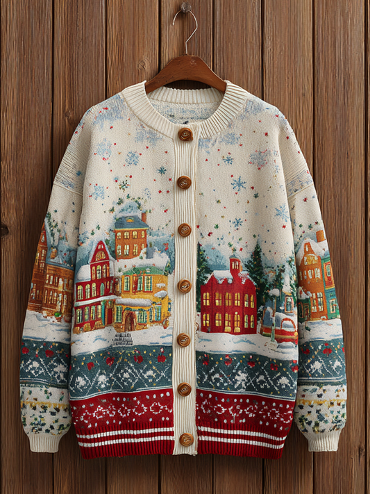 Comstylish Retro Winter Women's Knitted Sweater Coat