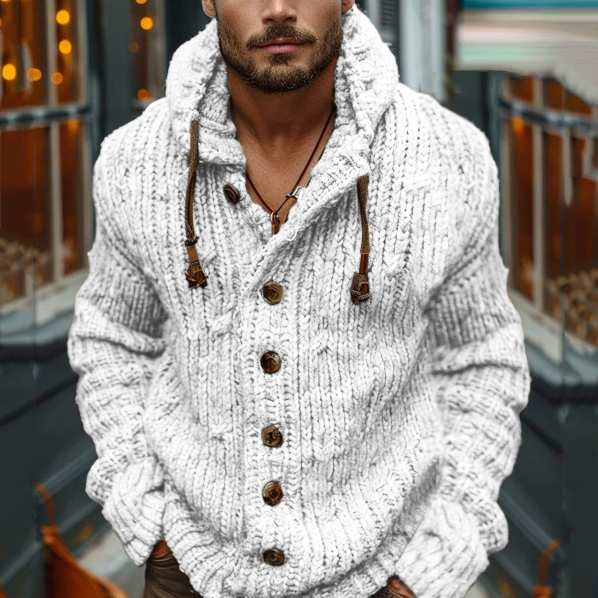 Men's Fairman Island Vintage Hooded Cardigan elevenforest