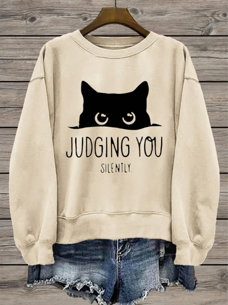 Comstylish Women's Judging You Silently Print Sweatshirt