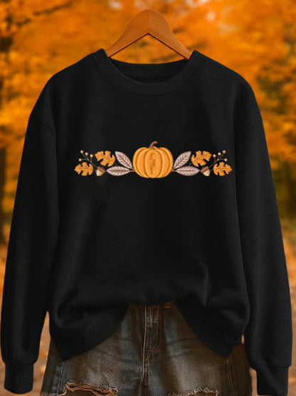 Comstylish Women's Pumpkin Season Printed Sweatshirt