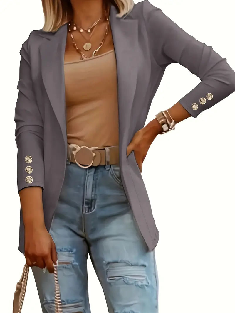 LP | blazer elegante a maniche lunghe per la primavera