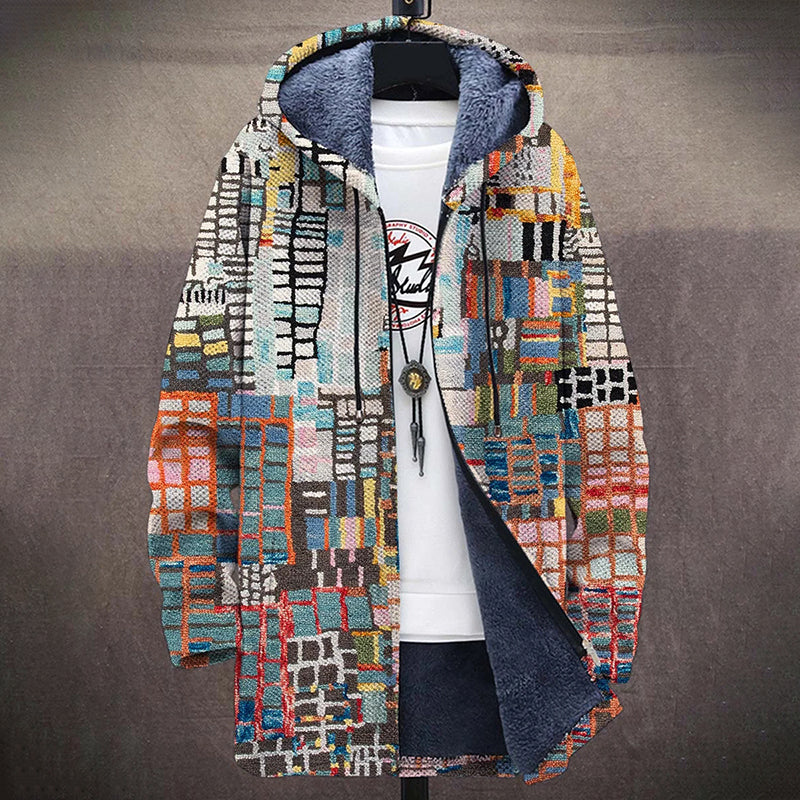 Retro Ethnic Art Pattern Thickened Long Sleeved Sweater Jacket Cardigan elevenforest