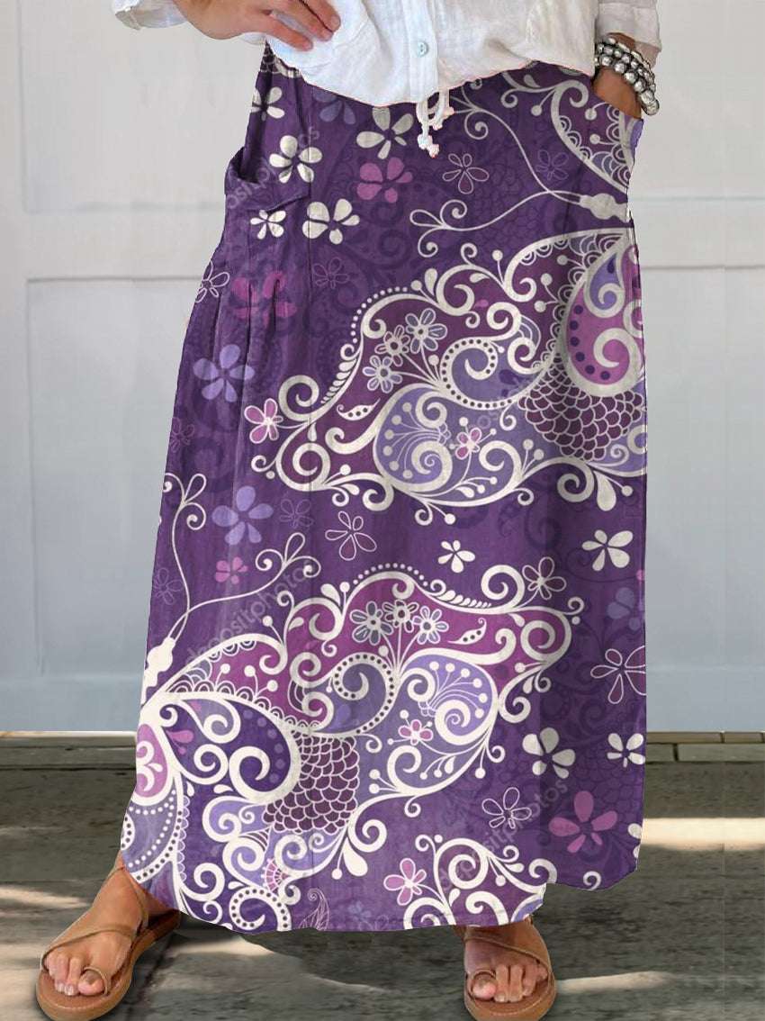 Women's Art Painting Hippie Print Skirt