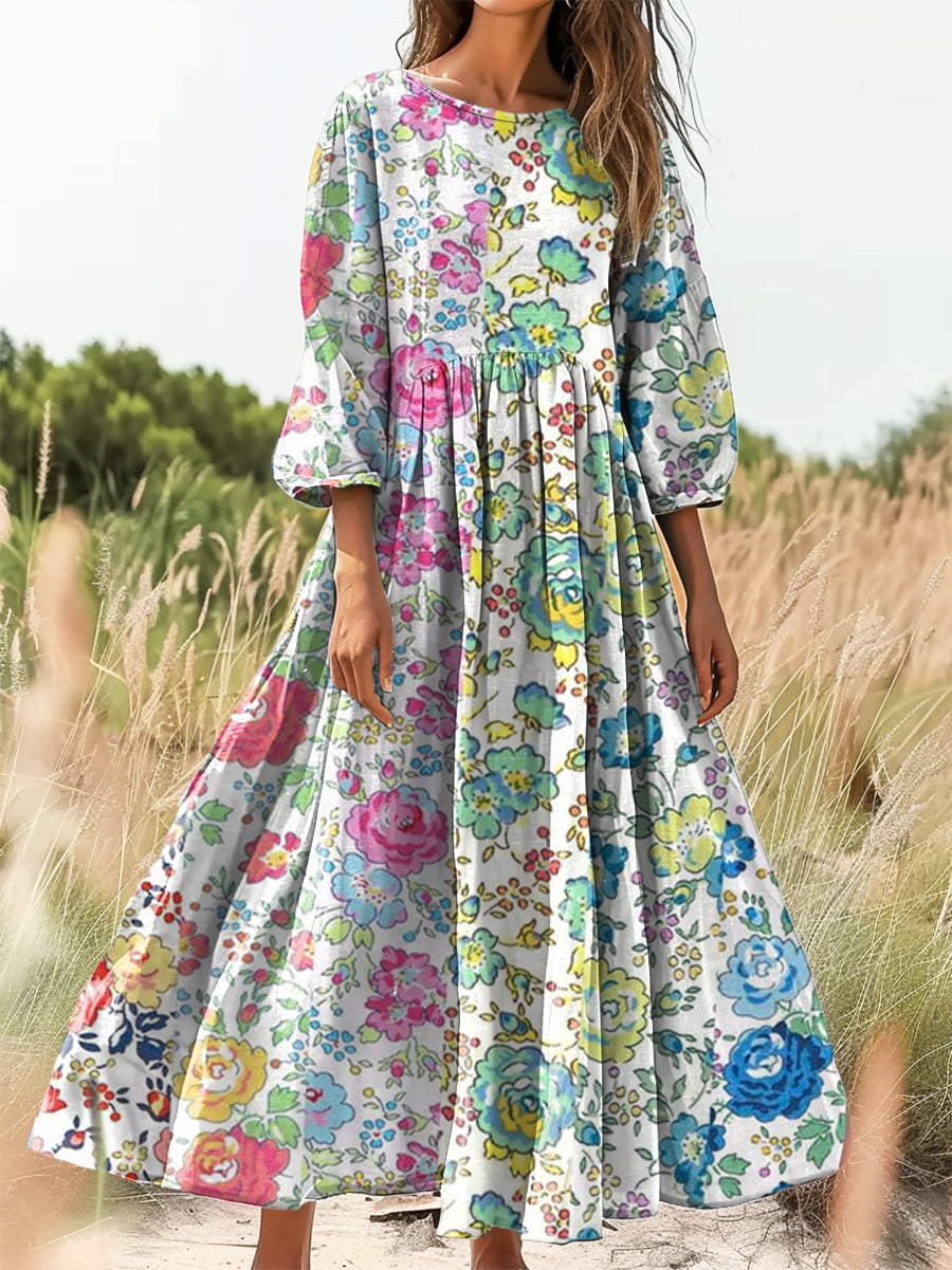 Women's Art Painting Hippie Print Dress