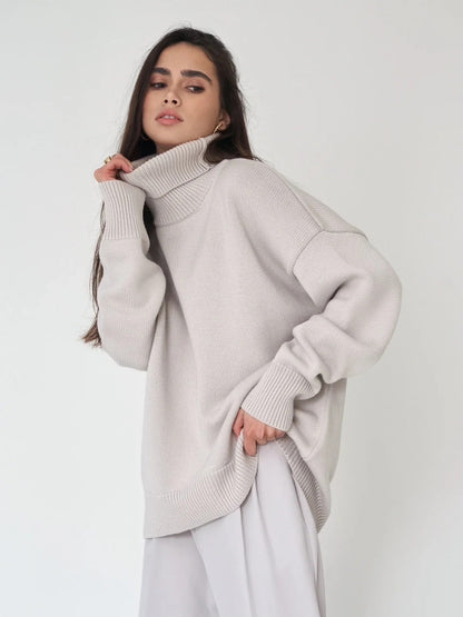 LP | MW - Accogliente maglione oversize con dolcevita