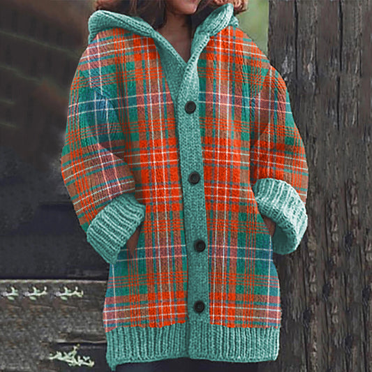 Vintage Icelandic Geometric Check Warm Knitted Sweater elevenforest