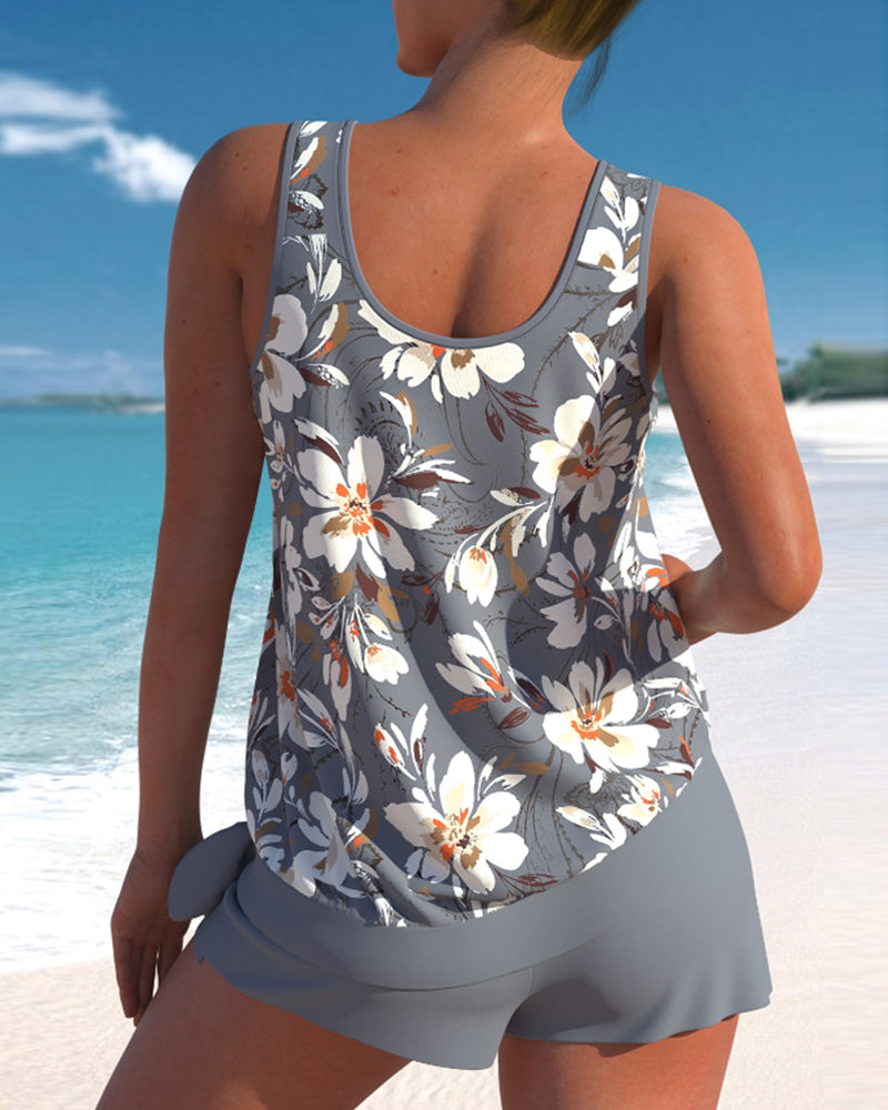 ER | Tankini con stampa floreale