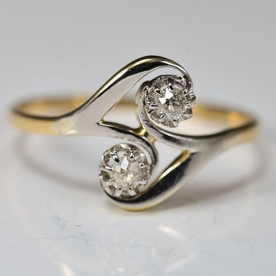 Oro Anello artigianale delicato