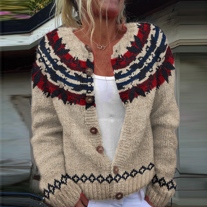 Vintage Fairman Island Pattern Sweater Cardigan artswardrobe