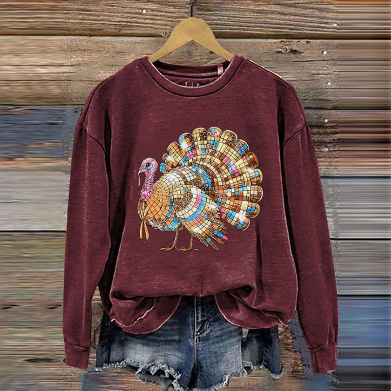 Thanksgiving Ethnic Turkey Casual Sweatshirt artswardrobe