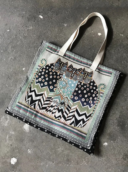 Lovely Cat Art Pattern Tote Bag elevenforest