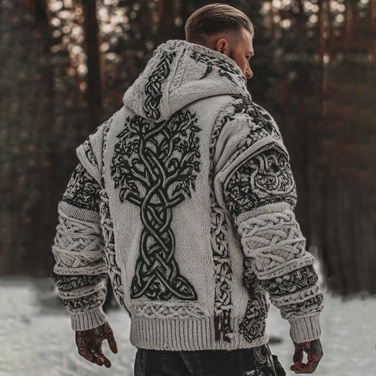 Men's Viking Celtic Knot Cozy Casual Hooded Sweater artswardrobe