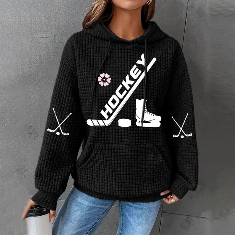 Comstylish Women's Hockey Print Casual Sweatshirt