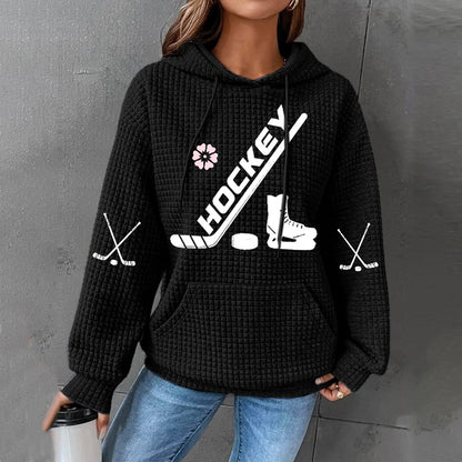 Comstylish Women's Hockey Print Casual Sweatshirt