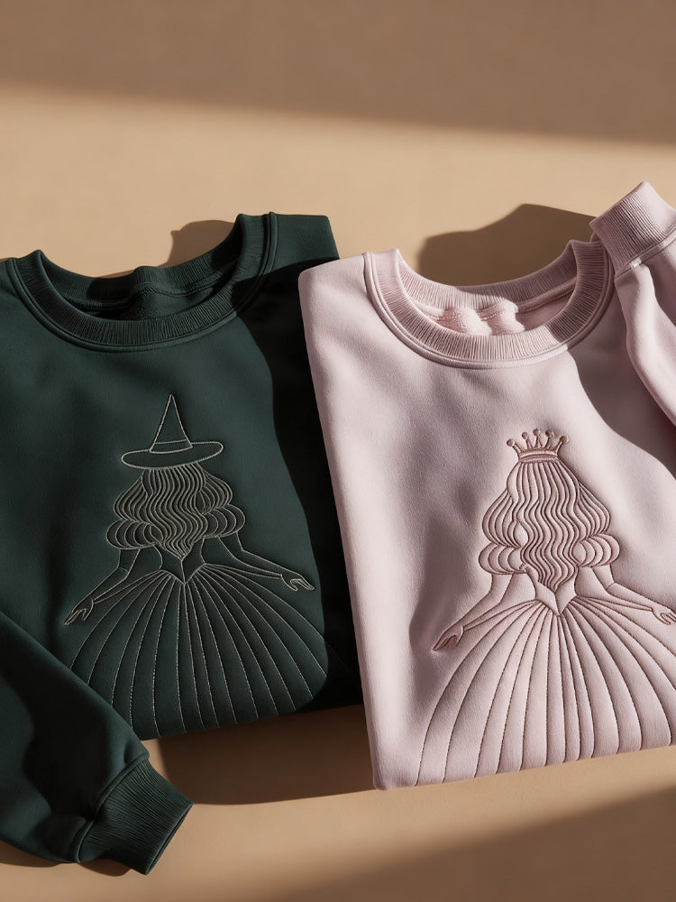 Comstylish Halloween 2025 Witches Print Sweatshirt