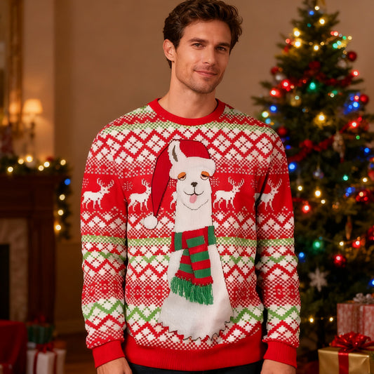 Funny Animal Unisex Ugly Christmas Crewneck Sweater artswardrobe