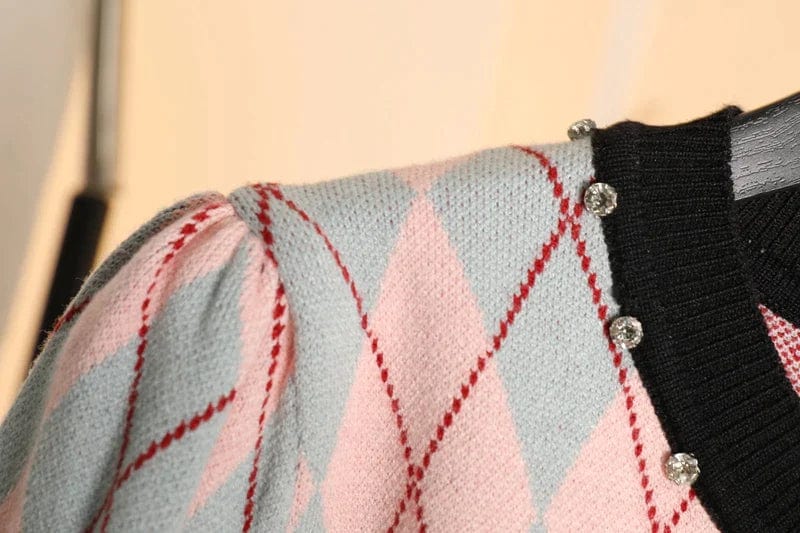 LP | MW Vintage Maglia a quadri diamantati