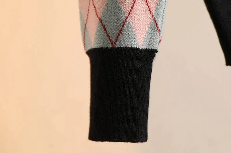 LP | MW Vintage Maglia a quadri diamantati