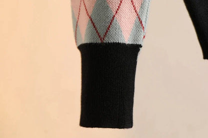 LP | MW Vintage Maglia a quadri diamantati