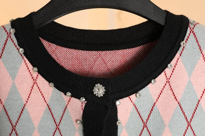 LP | MW Vintage Maglia a quadri diamantati