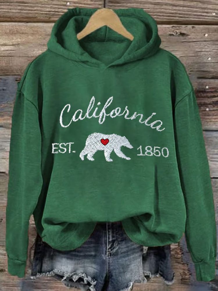 Comstylish Women's California Strong Print Casual Hoodie