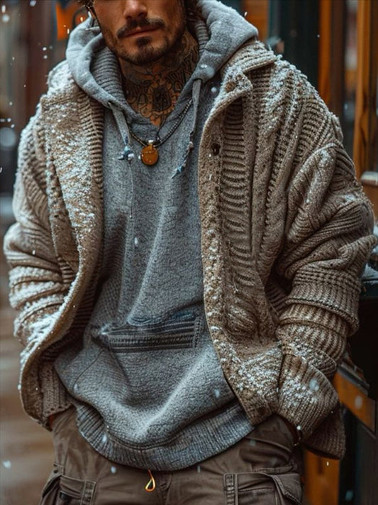 Fairman Island Jacquard Retro Buttons Sweater Cardigan elevenforest