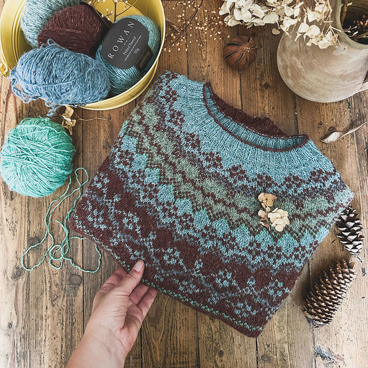 Vintage Icelandic Knit Jacquard Warmth Crew Neck Sweater（Unisex） elevenforest