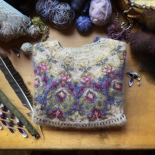 Branch Flower Button Warm Cardigan Sweater artswardrobe