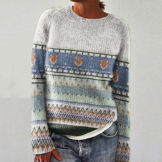 Women's Geometric Fox Graphic Sweater artswardrobe