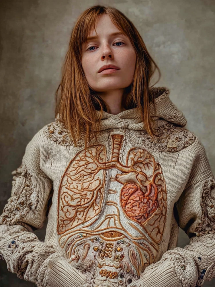 Halloween Retro Anatomy Art Hoodie Sweater artswardrobe