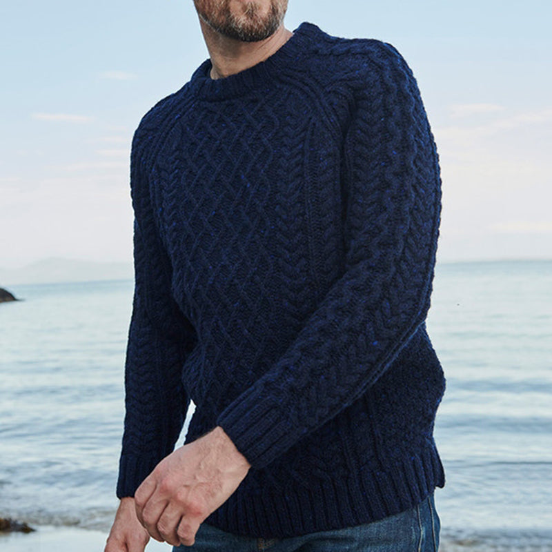 Men's Donegal's Crew Neck Aran Sweater artswardrobe