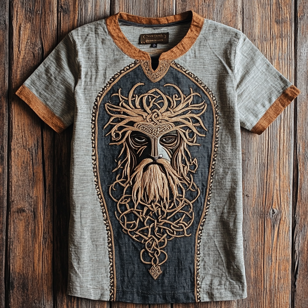 Mens Vintage Viking Odin Rune Celtic Design Shirt artswardrobe