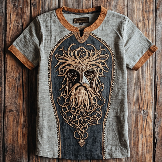 Mens Vintage Viking Odin Rune Celtic Design Shirt artswardrobe