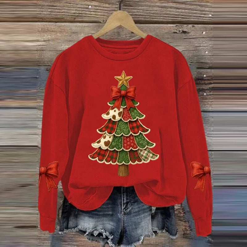 Comstylish Women's Merry Christmas Print Sweatshirt