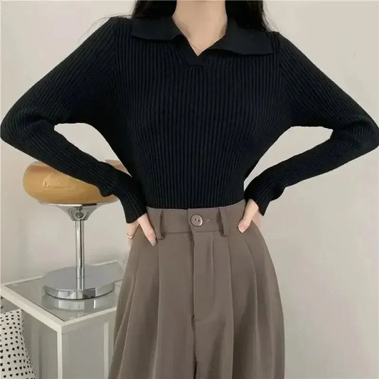 Camila® | Women's knitted turtleneck sweater with long sleeves